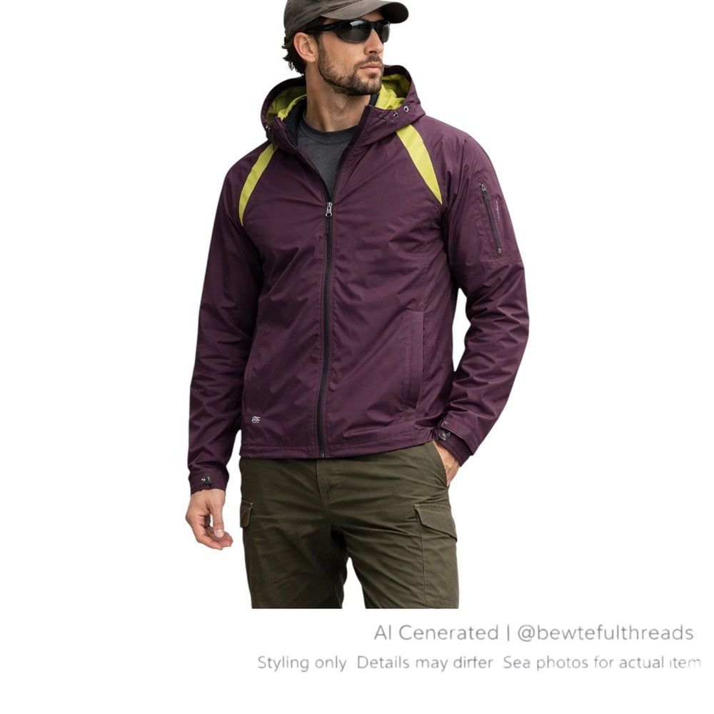 STORMTECH Eggplant Trailcore Hooded Jacket Techwear Zip Windbreaker L